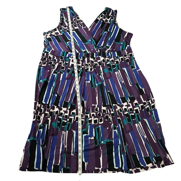 NWT Merona Deep V-Neck Midi Dress Sleeveless Feminine Flowy Women's Size 2X - Picture 11 of 11